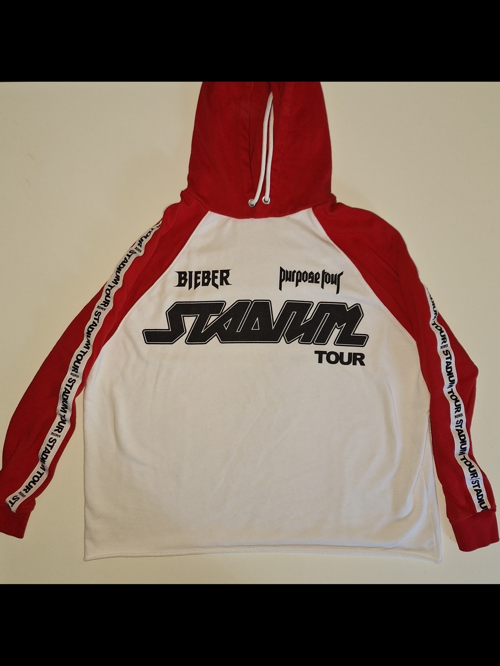 Justin Bieber Red Size XXLarge Oversized Hoodie Purpose Tour 2016-2017.